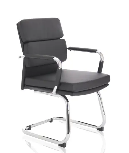 Advocate Medium Back Leather Visitor Office Chair with Arms